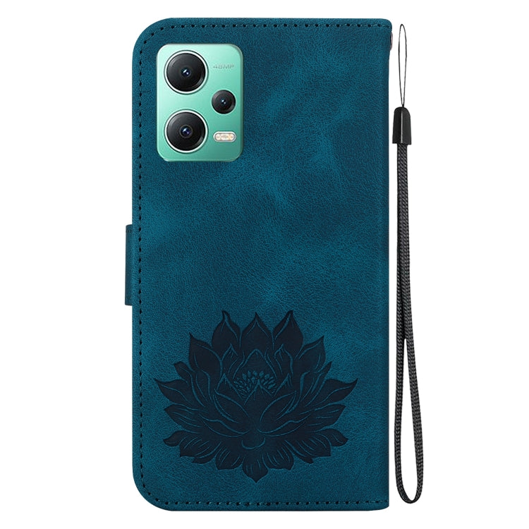 For Xiaomi Poco X5 Lotus Embossed Leather Phone Case