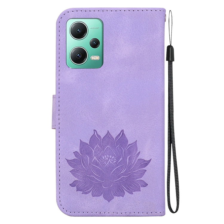 For Xiaomi Poco X5 Lotus Embossed Leather Phone Case