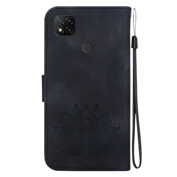 For Xiaomi Poco C31 Lotus Embossed Leather Phone Case