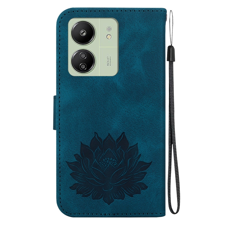 For Xiaomi Poco C65 4G / Poco M6 5G Lotus Embossed Leather Phone Case