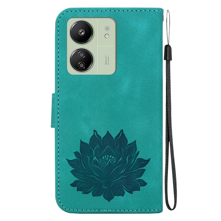 For Xiaomi Poco C65 4G / Poco M6 5G Lotus Embossed Leather Phone Case