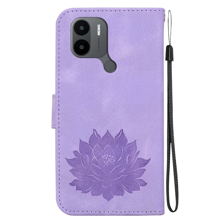 For Xiaomi Poco C50 / Poco C51 Lotus Embossed Leather Phone Case