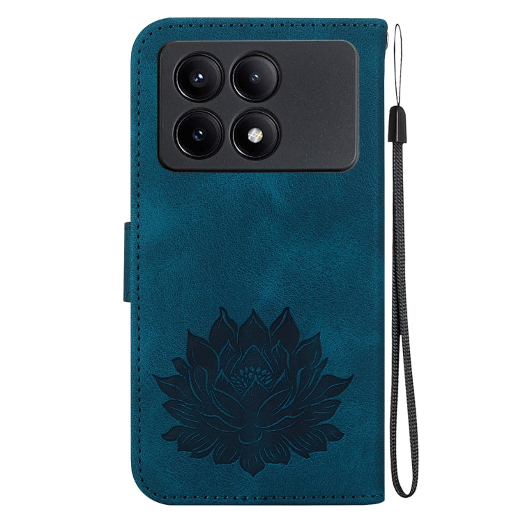 For Xiaomi Poco X6 Pro Lotus Embossed Leather Phone Case