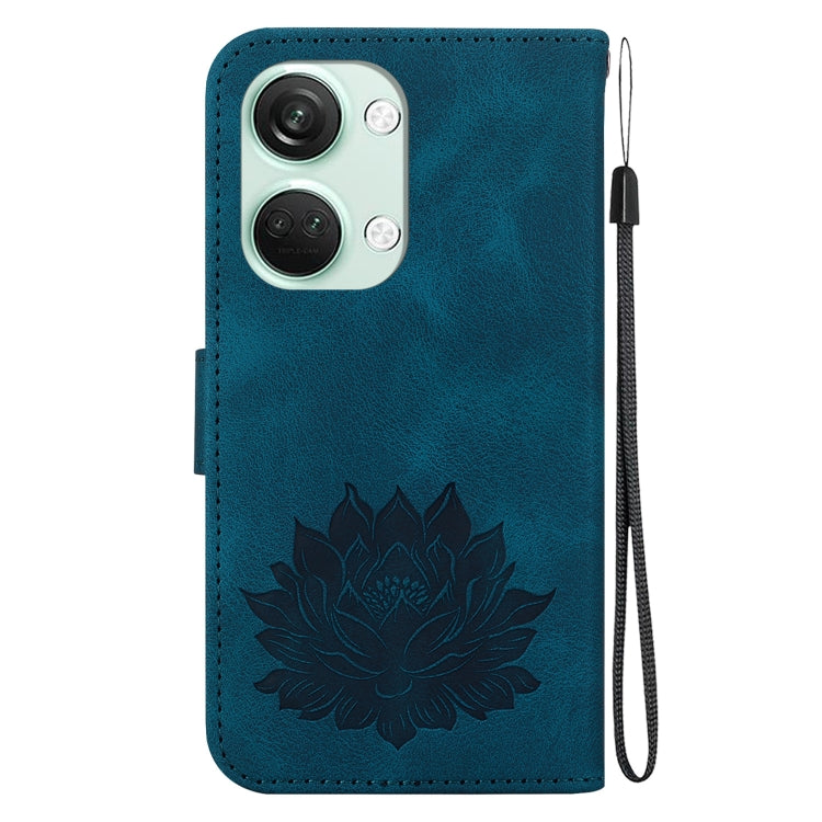 For OnePlus Nord 3 / Ace 2V Lotus Embossed Leather Phone Case