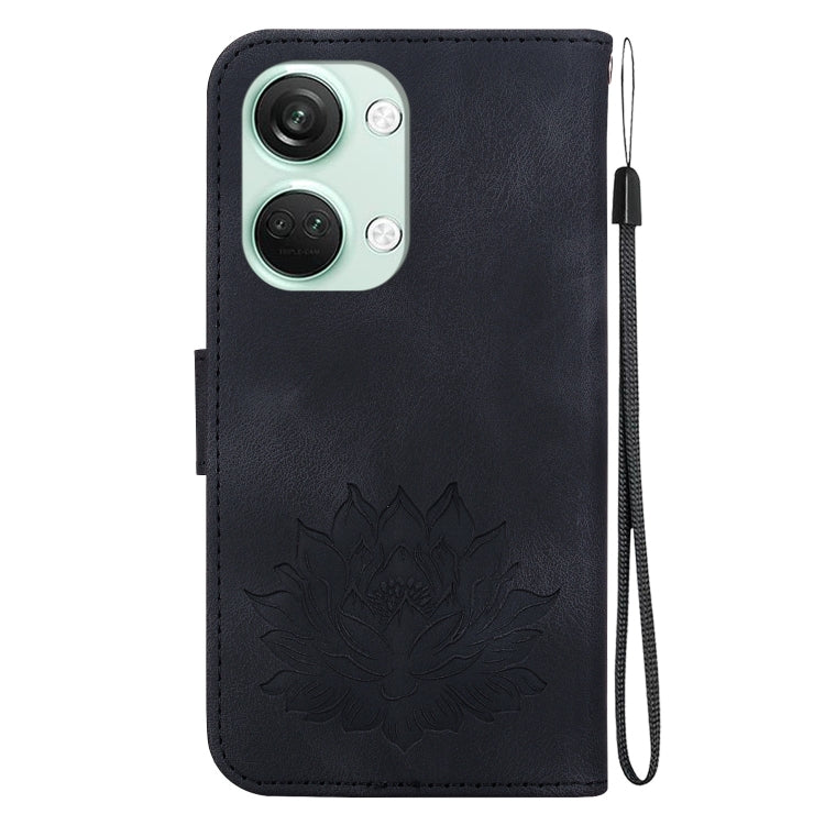 For OnePlus Nord 3 / Ace 2V Lotus Embossed Leather Phone Case