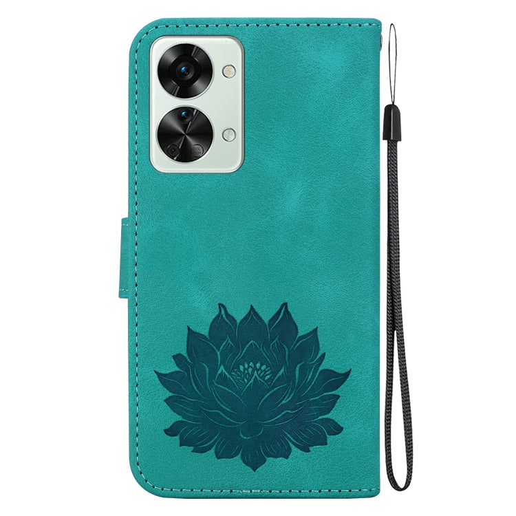For OnePlus Nord 2T Lotus Embossed Leather Phone Case