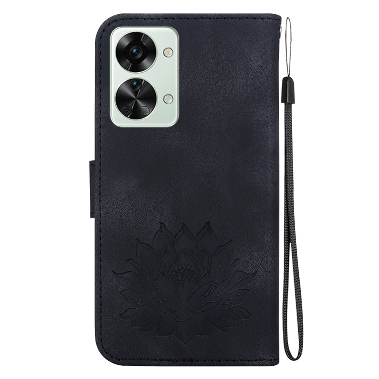 For OnePlus Nord 2T Lotus Embossed Leather Phone Case