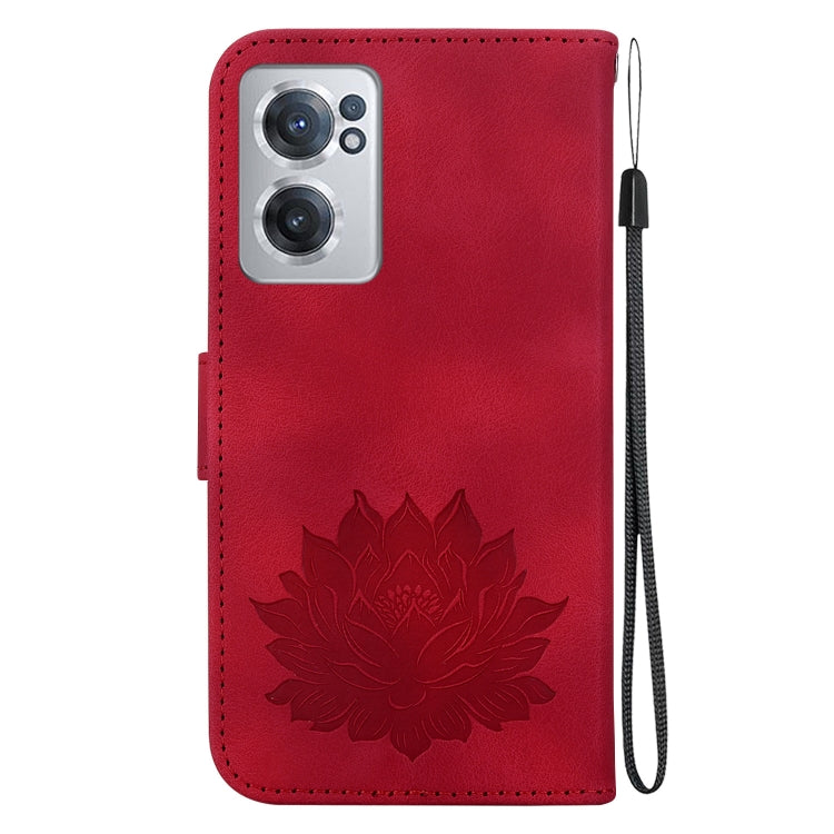 For OnePlus Nord CE 2 5G Lotus Embossed Leather Phone Case