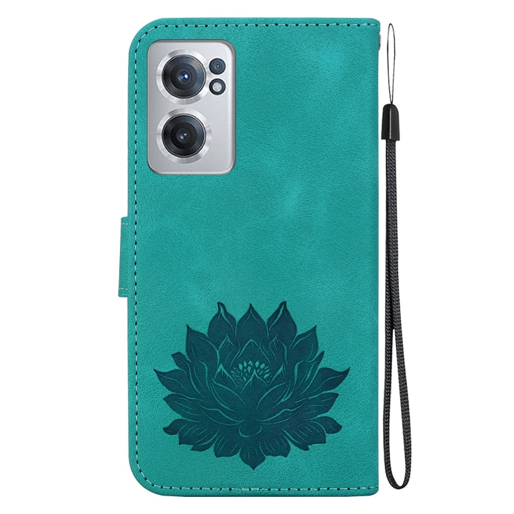For OnePlus Nord CE 2 5G Lotus Embossed Leather Phone Case