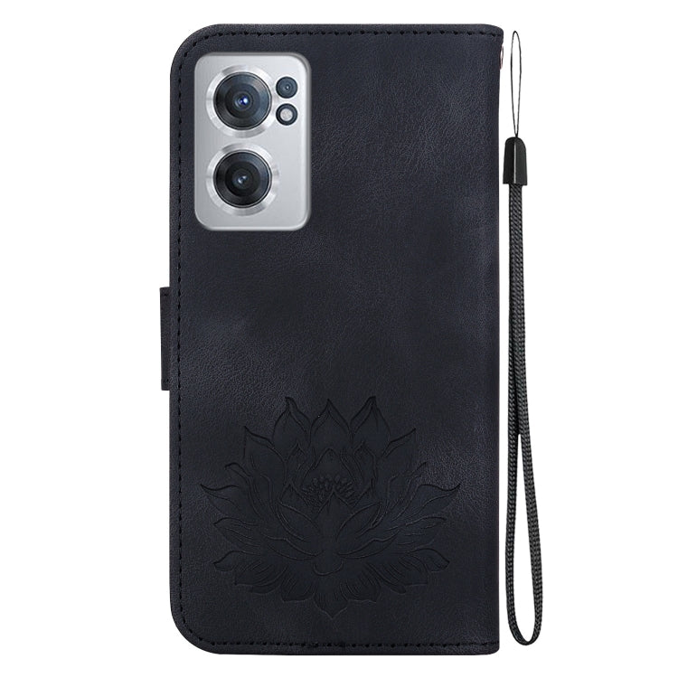 For OnePlus Nord CE 2 5G Lotus Embossed Leather Phone Case