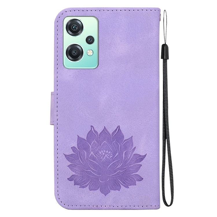 For OnePlus Nord CE 2 Lite 5G Lotus Embossed Leather Phone Case