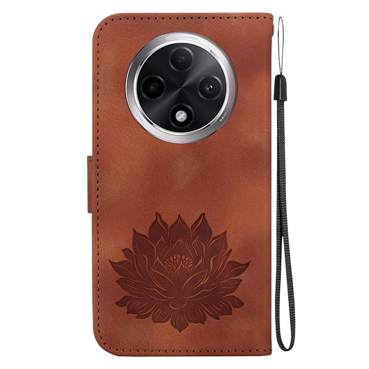 For OPPO A3 Pro 5G Lotus Embossed Leather Phone Case