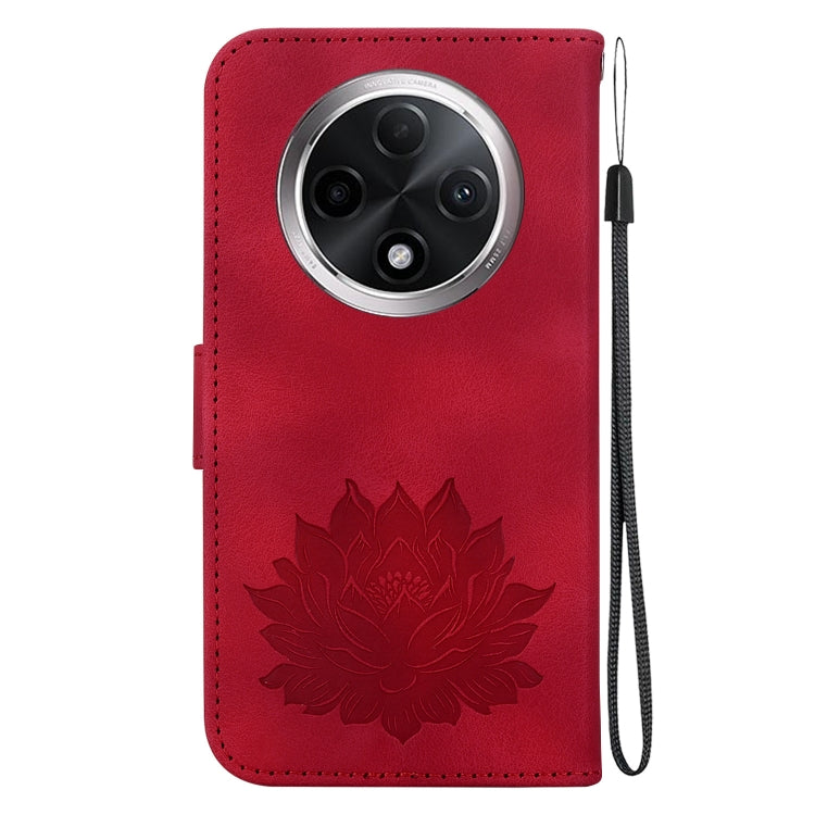 For OPPO A3 Pro 5G Lotus Embossed Leather Phone Case