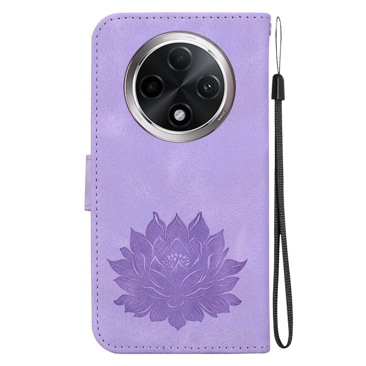 For OPPO A3 Pro 5G Lotus Embossed Leather Phone Case