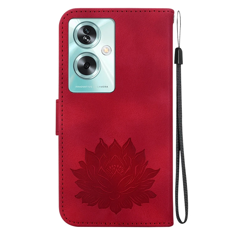 For OPPO A79 5G Global Lotus Embossed Leather Phone Case