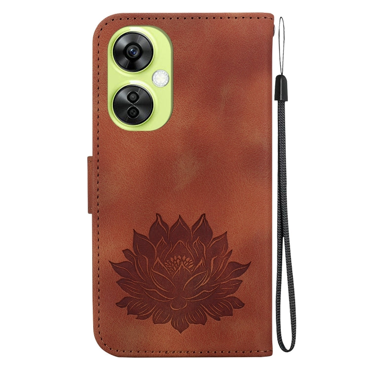For OPPO K11x Lotus Embossed Leather Phone Case