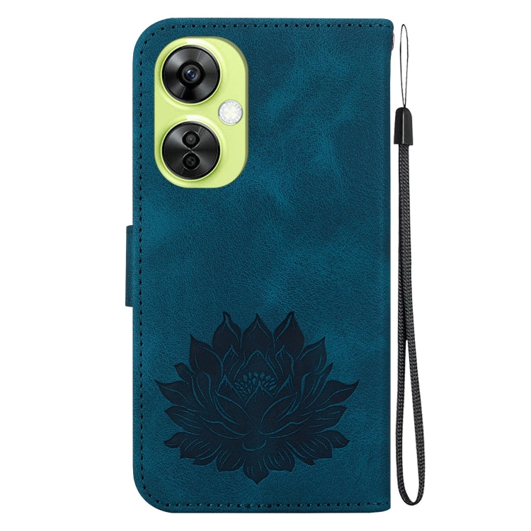 For OPPO K11x Lotus Embossed Leather Phone Case