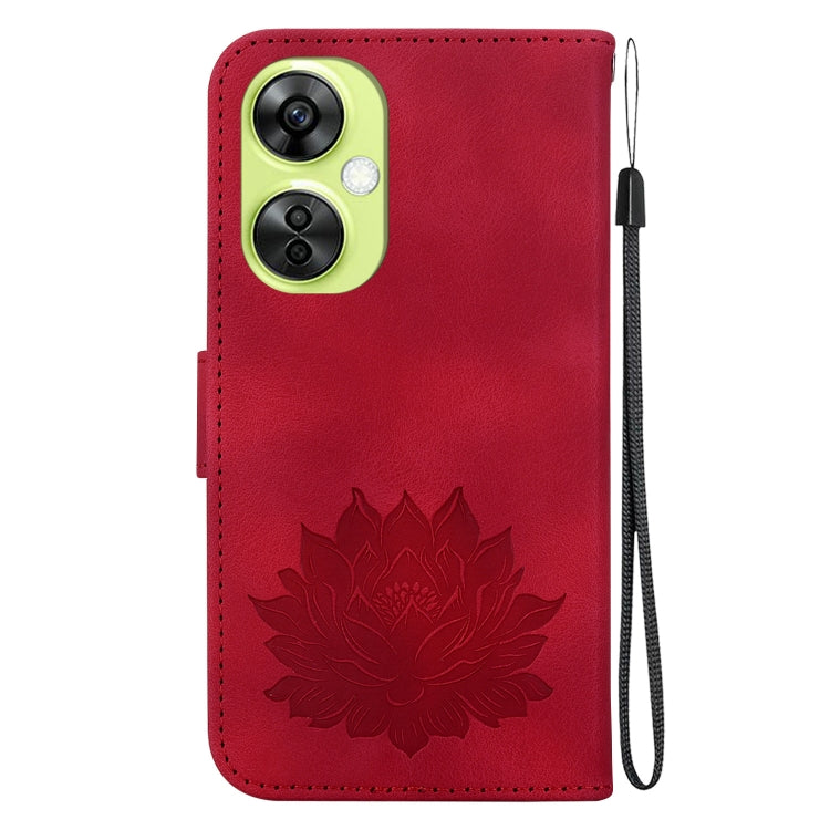 For OPPO K11x Lotus Embossed Leather Phone Case