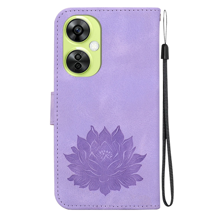 For OPPO K11x Lotus Embossed Leather Phone Case