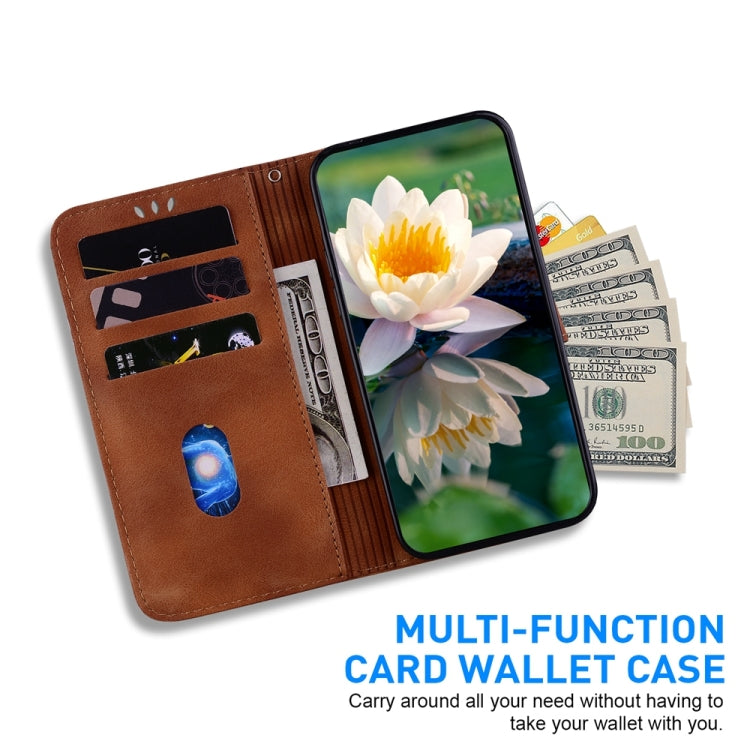 For OPPO K12x Lotus Embossed Leather Phone Case