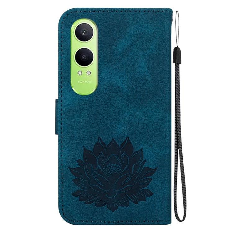 For OPPO K12x Lotus Embossed Leather Phone Case