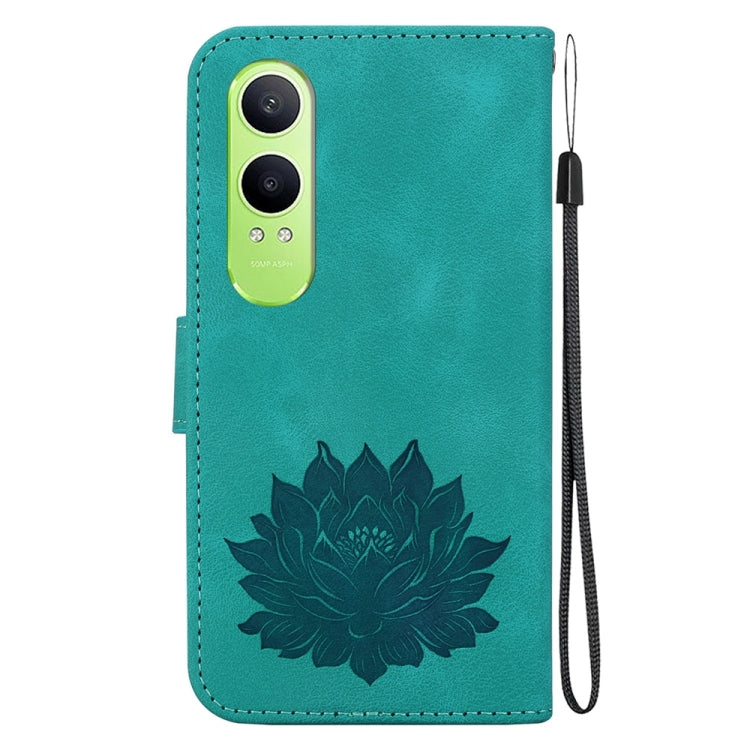 For OPPO K12x Lotus Embossed Leather Phone Case