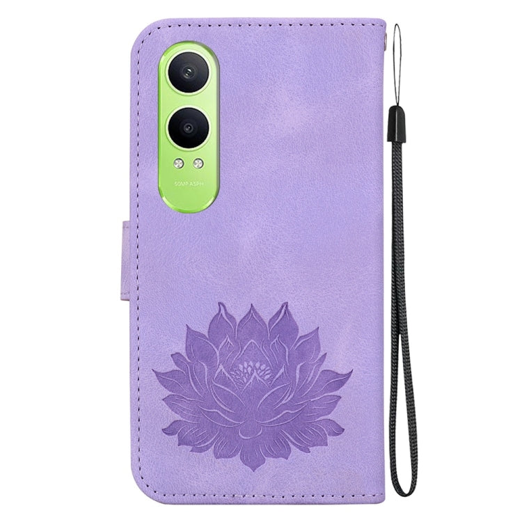 For OPPO K12x Lotus Embossed Leather Phone Case