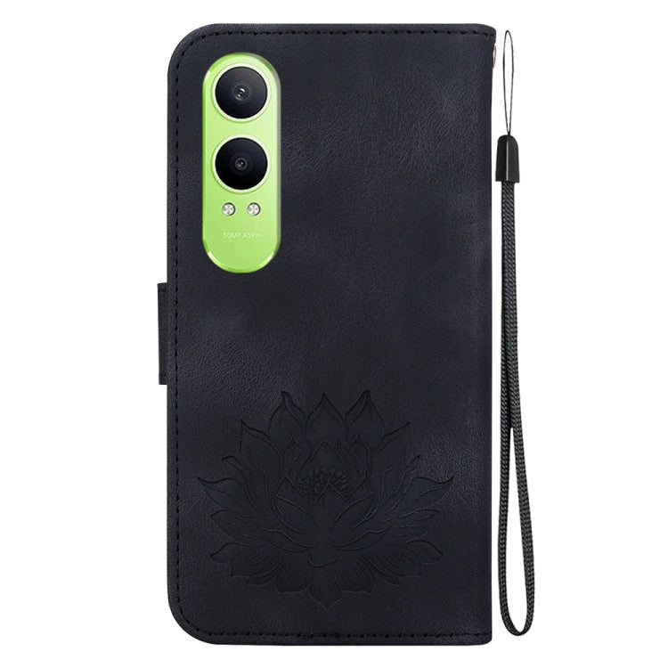 For OPPO K12x Lotus Embossed Leather Phone Case