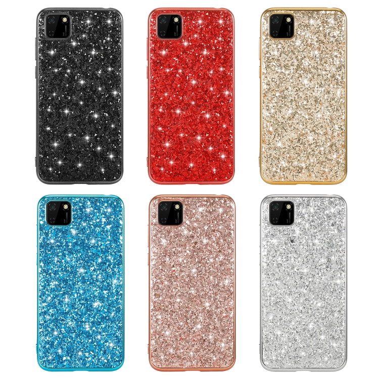 For Huawei Y5P Glitter Powder Shockproof TPU Protective Case