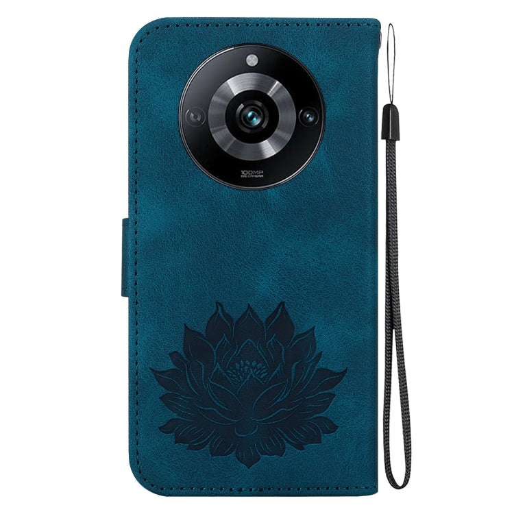 For Realme Narzo 60 Pro Lotus Embossed Leather Phone Case