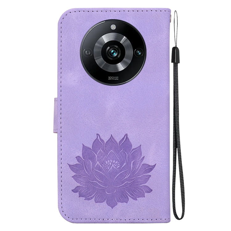 For Realme Narzo 60 Pro Lotus Embossed Leather Phone Case