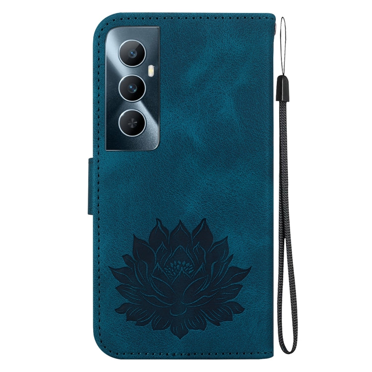 For Realme C65 4G Lotus Embossed Leather Phone Case