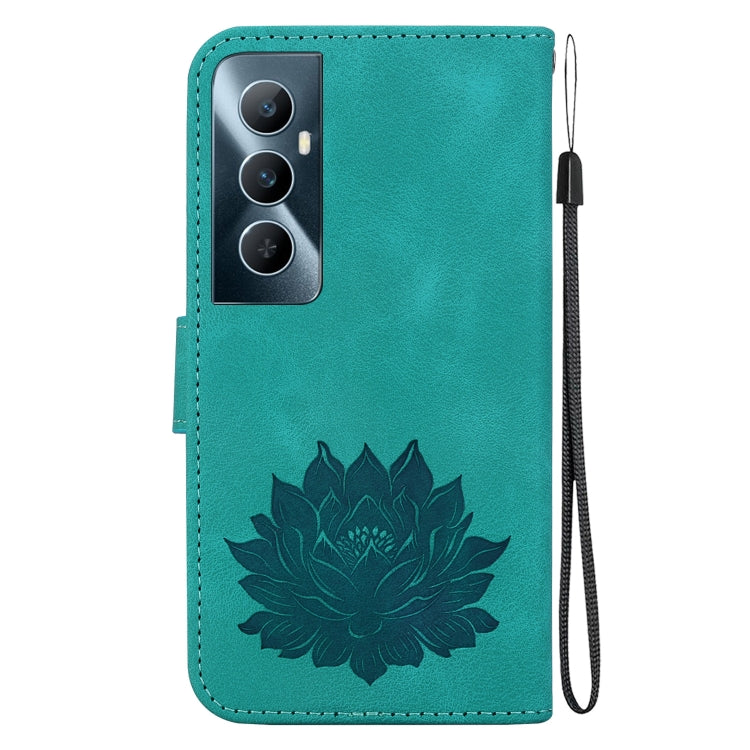 For Realme C65 4G Lotus Embossed Leather Phone Case