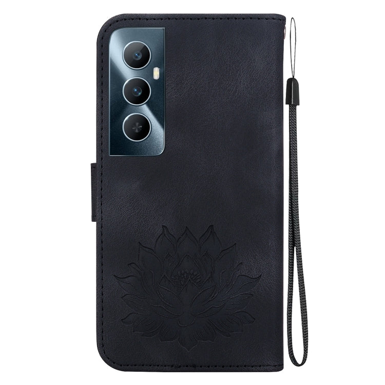 For Realme C65 4G Lotus Embossed Leather Phone Case