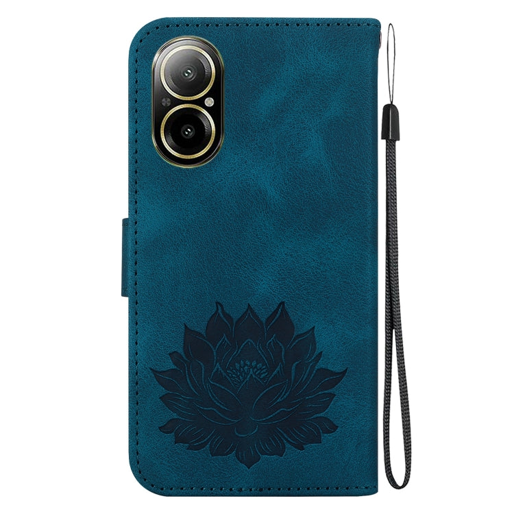 For Realme C67 4G Global Lotus Embossed Leather Phone Case