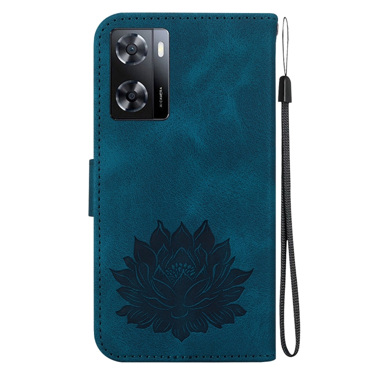 For Realme V23 / Narzo 50 5G Lotus Embossed Leather Phone Case