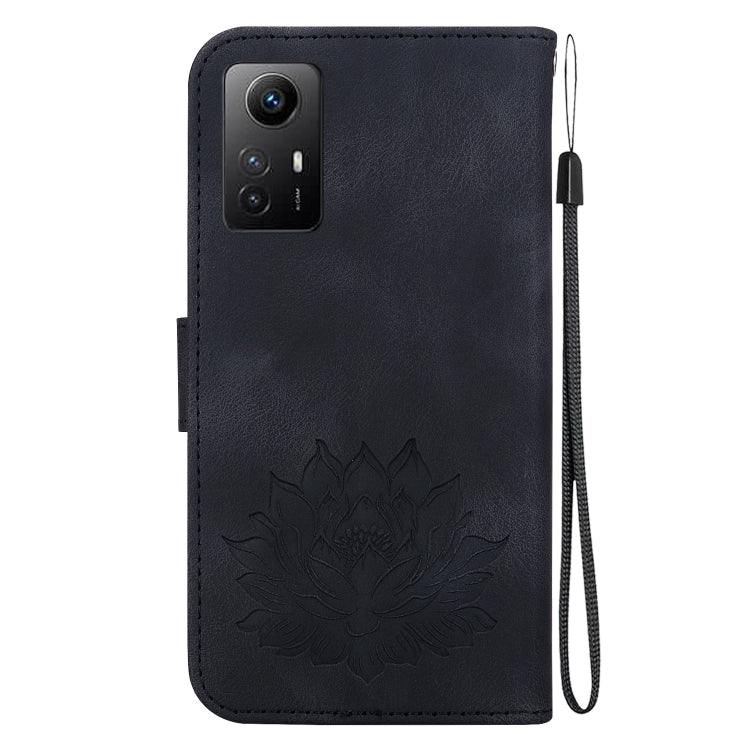 For Xiaomi Redmi Note 12S Lotus Embossed Leather Phone Case