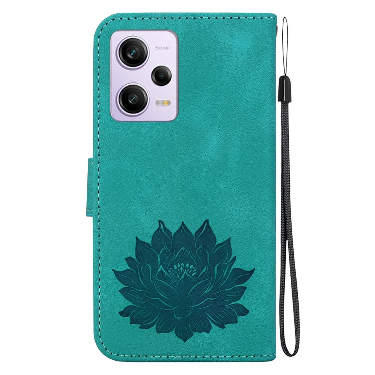 For Xiaomi Redmi Note 12 Pro Speed Lotus Embossed Leather Phone Case