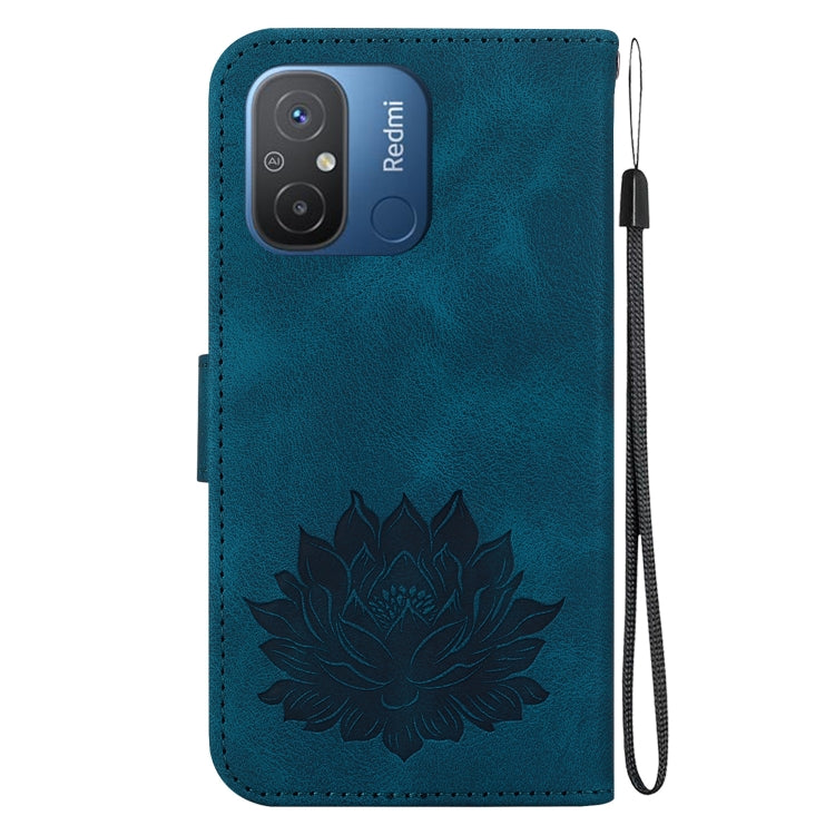 For Xiaomi Redmi 12C / 11A Lotus Embossed Leather Phone Case