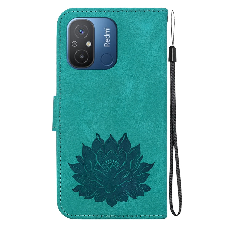 For Xiaomi Redmi 12C / 11A Lotus Embossed Leather Phone Case