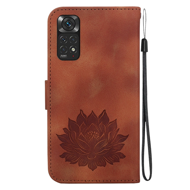 For Xiaomi Redmi Note 11 Global / Note 11S Lotus Embossed Leather Phone Case