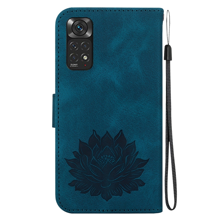 For Xiaomi Redmi Note 11 Global / Note 11S Lotus Embossed Leather Phone Case