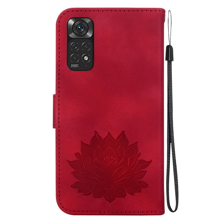 For Xiaomi Redmi Note 11 Global / Note 11S Lotus Embossed Leather Phone Case