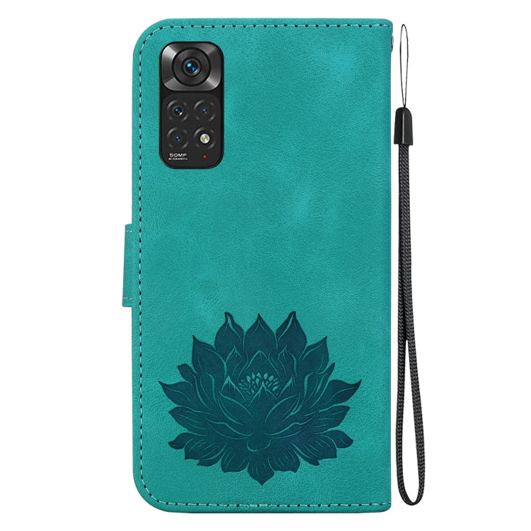 For Xiaomi Redmi Note 11 Global / Note 11S Lotus Embossed Leather Phone Case