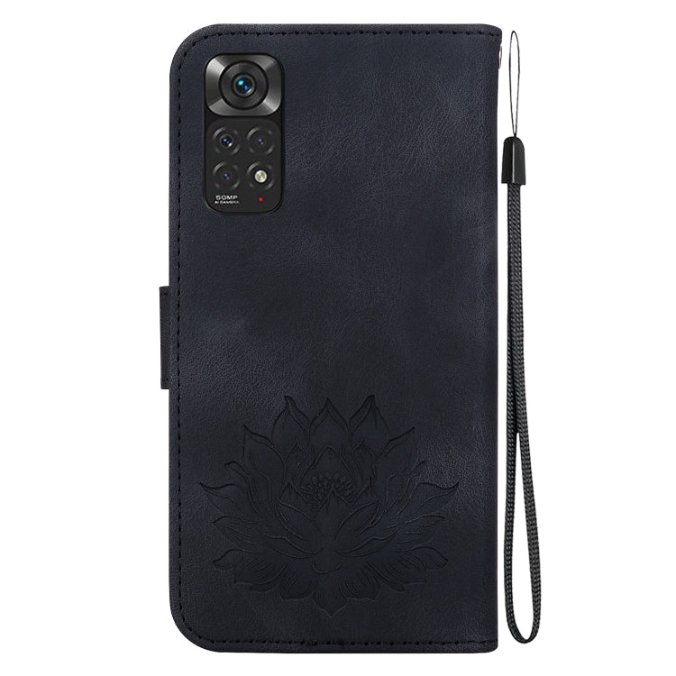 For Xiaomi Redmi Note 11 Global / Note 11S Lotus Embossed Leather Phone Case