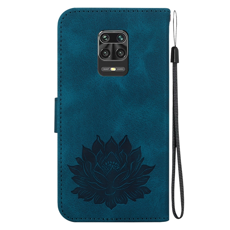 For Xiaomi Redmi Note 9 Pro / Note 9S Lotus Embossed Leather Phone Case