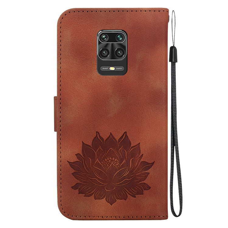 For Xiaomi Redmi Note 10 Lite Lotus Embossed Leather Phone Case