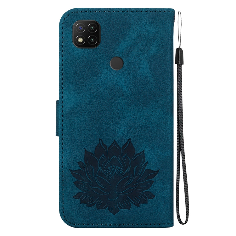 For Xiaomi Redmi 9C / 9 Activ Lotus Embossed Leather Phone Case