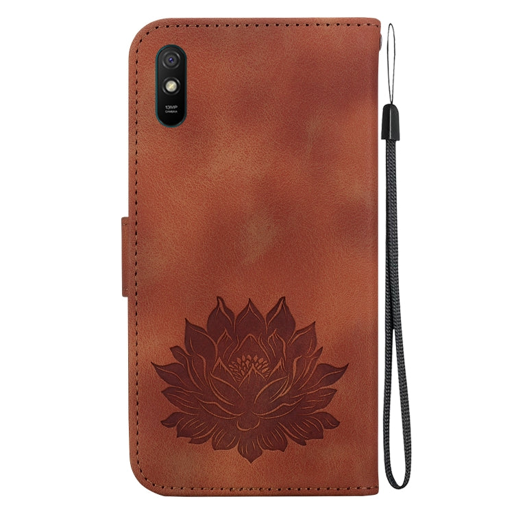 For Xiaomi Redmi 9A / 9i Sport / 9A Sport Lotus Embossed Leather Phone Case