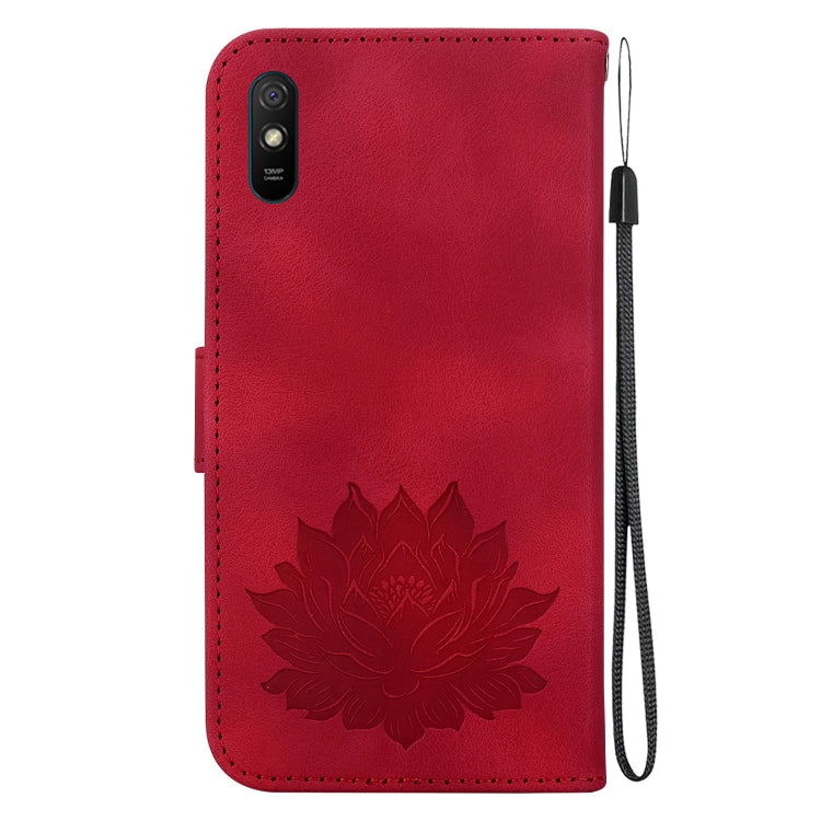 For Xiaomi Redmi 9A / 9i Sport / 9A Sport Lotus Embossed Leather Phone Case